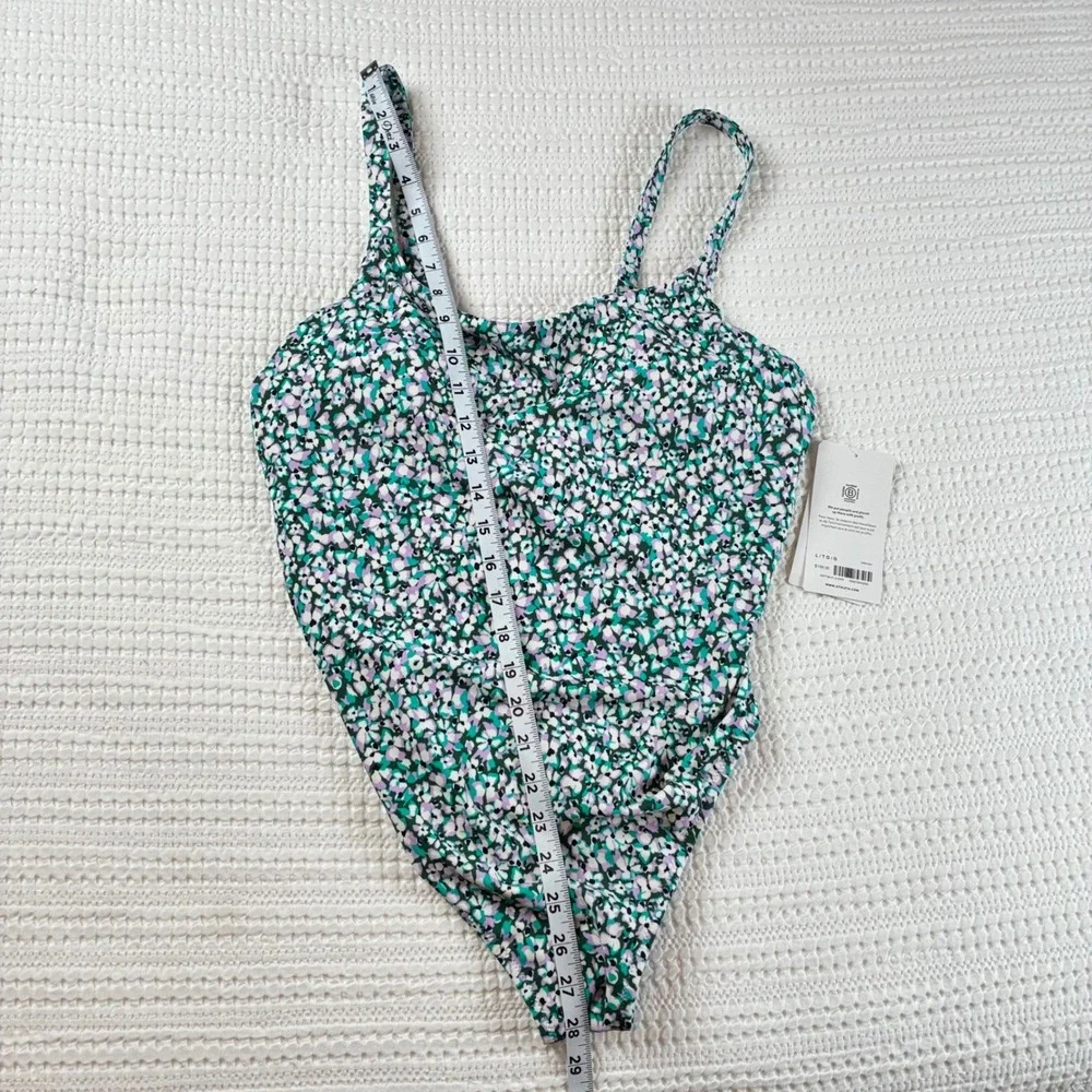 NWT‎ Athleta Hermosa One Piece Women L T Floral Medium Coverage Beach Pool Swim